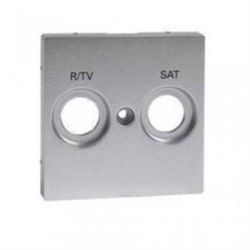 Couverture de prise R-TV/Sat aluminium Schneider Élégance MTN 299260