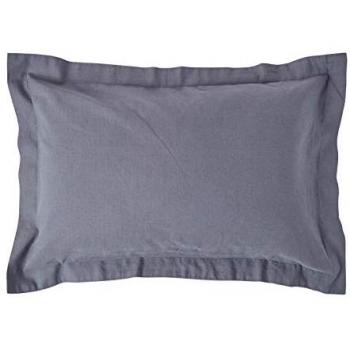 Dark Grey Linen King Pillowcase by Homescapes