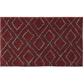 Tapis Guy Levasseur en coton décoratif géométrique 50x80cm – Orange Terracotta