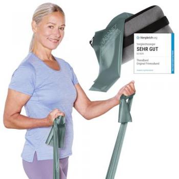 TheraBand Fitnessband 2,5 m in Reißverschlusstasche, Hochbelastbar