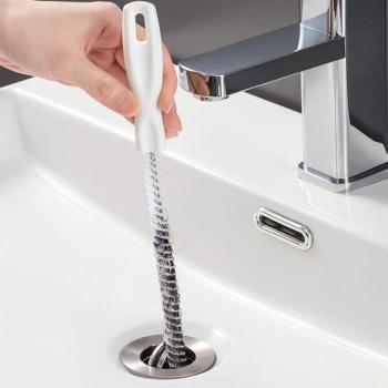 Set Brosse Drain Flexible 45 cm – 2 pièces pour débouchage de canalisations et tuyaux