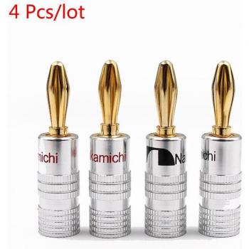 Goldene Kupfer-Bananenstecker 4MM für Lautsprecher