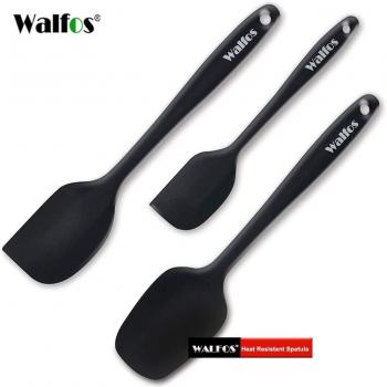 WALFOS 3 Heat Resistant Silicone Spatula and Spoon Set