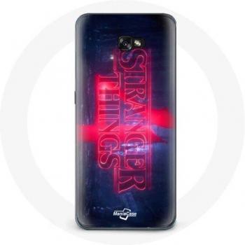 Hoesje voor Samsung Galaxy A3 2016 Stranger Things Logo Transparant Seizoen 4