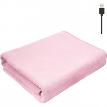 Manta térmica portátil USB, manta suave de poliéster, dimensiones 150x80cm, ajuste térmico trinivel
