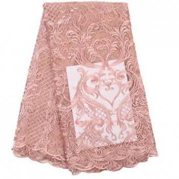 Tissu de Mariage en Dentelle Perlée