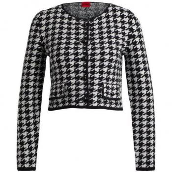 HUGO Damen-Strickpullover Sorper – XL, schwarz, 1‑teilig