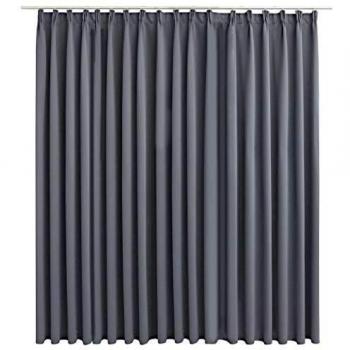 Sonata Blackout Curtain with Hooks Grey 290x245 cm