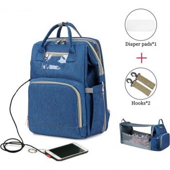 Sac à dos pour bébé avec lit pliable et USB