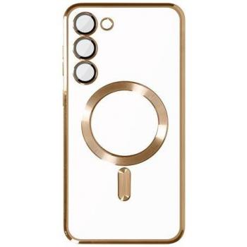 MagSafe Cover Avizar per Samsung S23 Plus, trasparente e oro
