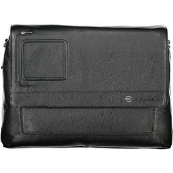 Piquadro Vibe Leather Messenger Briefcase Black for 41 cm Laptop