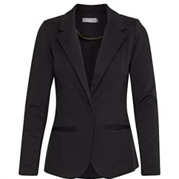 Schwarzer Fransa Kurzblazer – 74% Polyester, 21% Viskose, 5% Elasthan