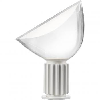 Flos Taccia – lampe de table LED en verre et aluminium, finition blanche