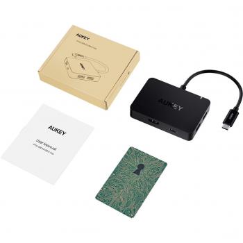 AUKEY USB C Adapter mit 4 USB 3.0 Ports