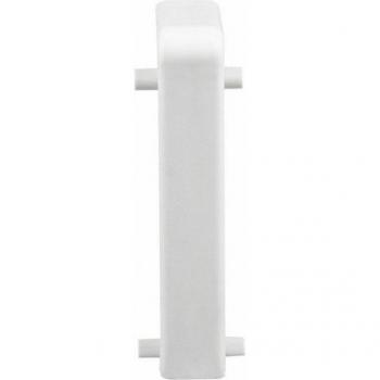Tête de raccord plinthe MDF 15×58 mm – Plastique blanc – 2 pièces