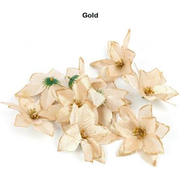 10PCS Decorative Artificial Flowers for Holiday Tree