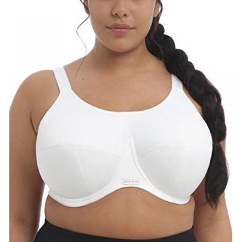 Elomi Women's Energise Underwire Sports Bra (White, 36G)