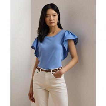 Camiseta de Algodón Azul Cielo Lauren Ralph Lauren