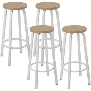 Woltu Tresenhocker (4 St), stilvolle runde Sitzfläche aus MDF