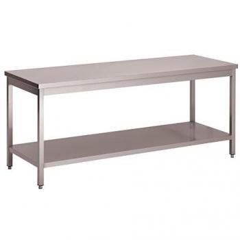 Inox Table Centrale Budget L2G – Étagère 700 € 2000×700×850 mm
