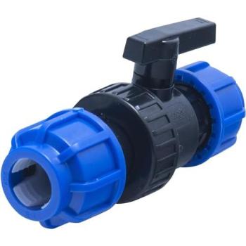 Vanne à fermeture rapide pour tube PE Ø 25 mm 16 Bars