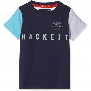 Camiseta Hackett para Niños, Talla 125, Azul (Navy 595)