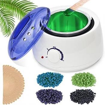 4x100g Hard Wax & Spatula Hair Removal Kit with Warmer