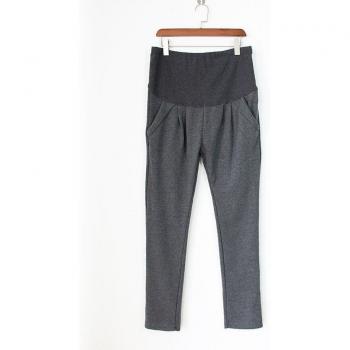 Pantalon de maternité en velours épais, taille XL-4XL, pour femmes enceintes
