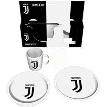 Set 3 Pezzi Piatto Piano, Fondo e Tazza Juventus