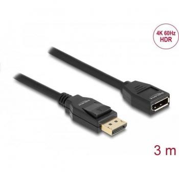 Prolunga DisplayPort 1.2 4K 60 Hz 3 m – DeLock Nero