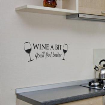 Calcomanía de Pared El Vino es Poesía