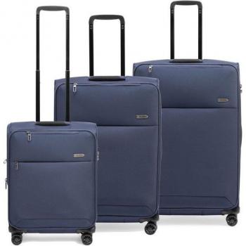 Epic Koffer Set Discovery, 4 Rollen, 3-teilig, Blau, (110 l, XL)