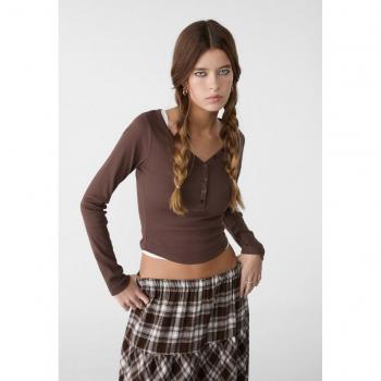 Stradivarius Brown Blouse XL