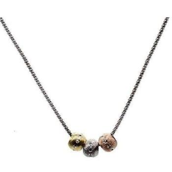 Cadena Sunset de Plata con Colgantes Bañados en Oro