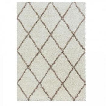 Shaggy A Tapis Berbère Ronde Crème Ø80 cm