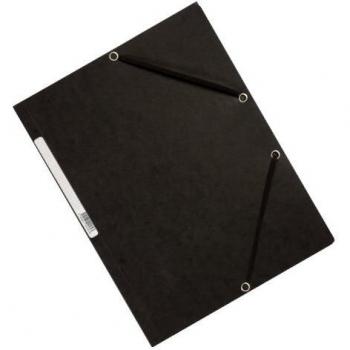 Carpeta q-connect gomas KF02169 cartón simil-prespan solapas 320x243 mm negra 31627-KF02169
