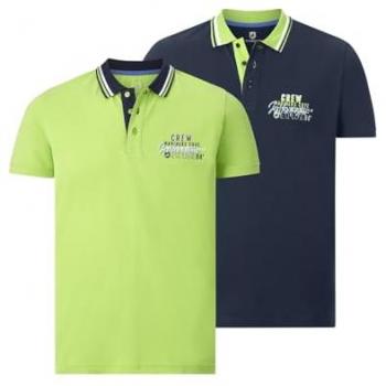TEOFIL Polo Duo – Dunkelblau / Hellgrün