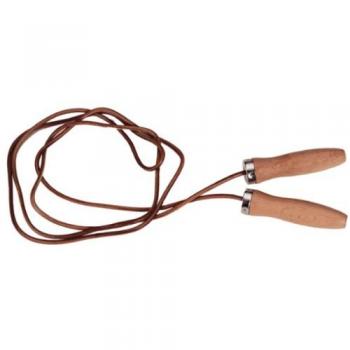 Rucanor Elite Leather Skipping Rope – Brown, 3 M