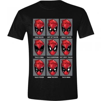 Deadpool: Tacos Heads Edition – Schwarzes T-Shirt, XXL – Offizielles Marvel-Produkt