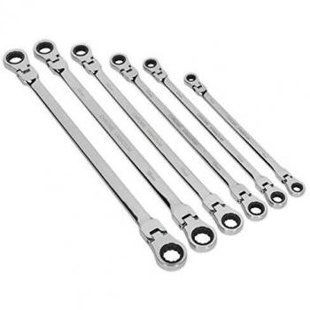 Sealey AK63832 6 Piece Flexi-Head Double End Ratchet Ring Spanner Set