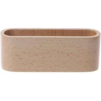 Rangement compact carte & mémo en bois de noyer