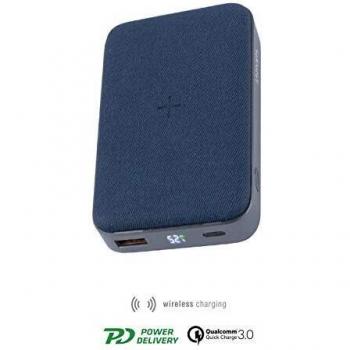 4smarts Portable 10000 mAh Akku & Wireless Charger – VoltHub in Grau/Blau