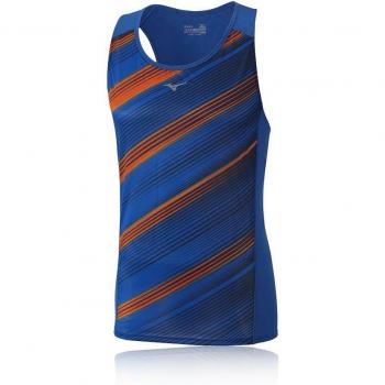Mizuno Aero Singlet Camiseta sin Mangas, Hombre, Azul Marino (Nautical Blue)