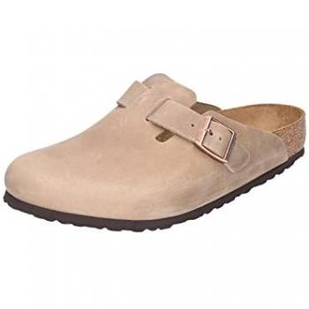 Sabots Birkenstock Boston en cuir marron