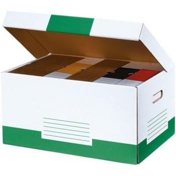 Cartonia Archivcontainer, 10 Stück, weiß/grün, 54,8 x 36,4 x 26,8 cm