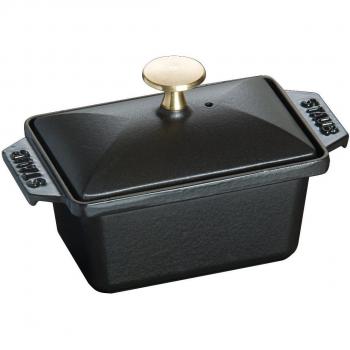 STAUB Petite Rectangular Terrine Black 15x11cm