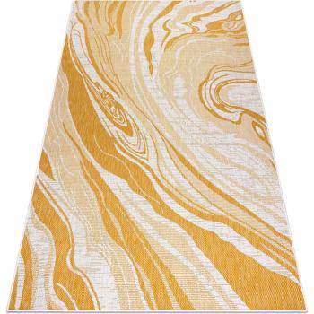 Ecru & Yellow Sion Marble Flat‑Woven Carpet – RUGSX 22169