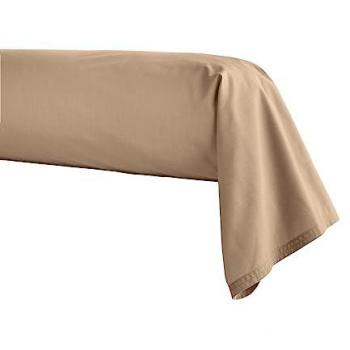 Taie de traversin uni percale couleur sable Premier France