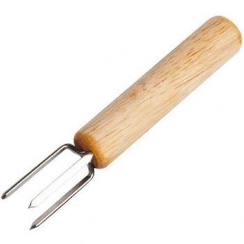 Asador de Maíz con Mango de Madera Inox