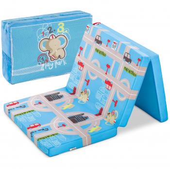Hauck Babyklappbett Matratze – 120×60 cm – 5 cm Dicke – Reisefreundlich – Hellblau